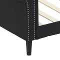 Lit de jour noir 100x200 cm similicuir