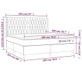 cadre de lit avec matelas Gris clair 180x200cm Tissu