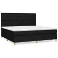 cadre de lit avec matelas Noir 200x200 cm Tissu