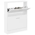 Armoire à chaussures Blanc 59x17x81 cm Bois d'ingénierie