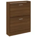 Armoire à chaussures Chêne marron 59x17x81 cm Bois d'ingénierie