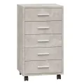 Armoire à tiroirs avec roulettes Gris béton Bois d'ingénierie