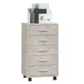 Armoire à tiroirs avec roulettes Gris béton Bois d'ingénierie