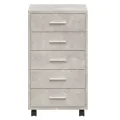 Armoire à tiroirs avec roulettes Gris béton Bois d'ingénierie
