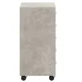 Armoire à tiroirs avec roulettes Gris béton Bois d'ingénierie