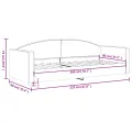 Lit de repos noir 80x200 cm tissu