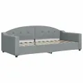 Lit de repos gris clair 90x200 cm Tissu