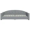 Lit de repos gris clair 90x200 cm Tissu