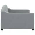 Lit de repos gris clair 90x200 cm Tissu