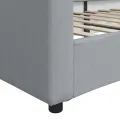 Lit de repos gris clair 90x200 cm Tissu