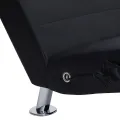 Chaise longue de massage avec oreiller Noir Similicuir