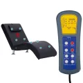 Chaise longue de massage avec oreiller Noir Similicuir
