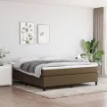 cadre de lit avec matelas Marron foncé 180x200 cm