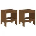 Tabourets de jardin 2 pcs marron miel 40x36x45 cm pin massif