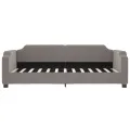 Lit de repos taupe 100x200 cm tissu