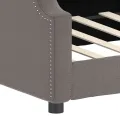 Lit de repos taupe 100x200 cm tissu