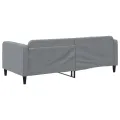 Lit de repos gris clair 90x200 cm Tissu