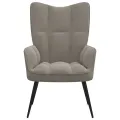 Chaise de relaxation Gris clair Velours