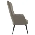 Chaise de relaxation Gris clair Velours