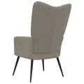 Chaise de relaxation Gris clair Velours