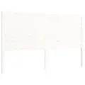 Cadre de lit avec tête de lit blanc 160x200 cm bois massif