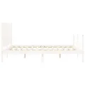 Cadre de lit avec tête de lit blanc 160x200 cm bois massif