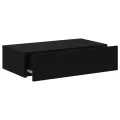 Meuble TV avec éclairage LED noir 60x35x15,5 cm