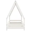 Cadre de lit pour enfants blanc 80x200 cm bois de pin massif