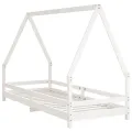 Cadre de lit pour enfants blanc 80x200 cm bois de pin massif