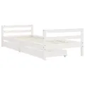 Cadre de lit enfant tiroirs blanc 80x200 cm bois de pin massif