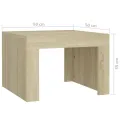 Table basse Chêne sonoma 50x50x35 cm Aggloméré
