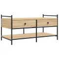 Table basse chêne sonoma 99x50x50 cm bois d'ingénierie