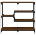 Table console chêne marron 103x32x95 cm bois d'ingénierie