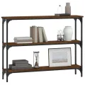 Table console chêne marron 100x22,5x75 cm bois d'ingénierie