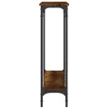 Table console chêne fumé 75x22,5x75 cm bois d'ingénierie