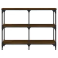 Table console chêne marron 100x29x75 cm bois d'ingénierie