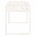 Banc de jardin blanc 80x38x45 cm bois massif de pin
