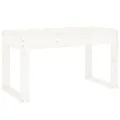 Banc de jardin blanc 80x38x45 cm bois massif de pin