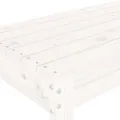 Banc de jardin blanc 80x38x45 cm bois massif de pin
