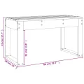 Banc de jardin blanc 80x38x45 cm bois massif de pin