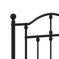 Tête de lit métal noir 200 cm