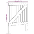 Tête de lit 80x104 cm bois massif de pin