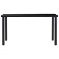 Table de salle à manger Noir 140x70x75 cm Verre trempé