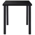 Table de salle à manger Noir 140x70x75 cm Verre trempé