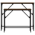 Tables console 2 pcs chêne marron bois d'ingénierie