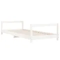 Cadre de lit pour enfants blanc 80x200 cm bois de pin massif