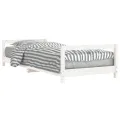 Cadre de lit pour enfants blanc 90x190 cm bois de pin massif