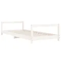 Cadre de lit pour enfants blanc 90x190 cm bois de pin massif