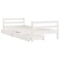 Cadre de lit d'enfants tiroirs blanc 90x190 cm bois pin massif