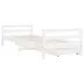 Cadre de lit d'enfants tiroirs blanc 90x190 cm bois pin massif